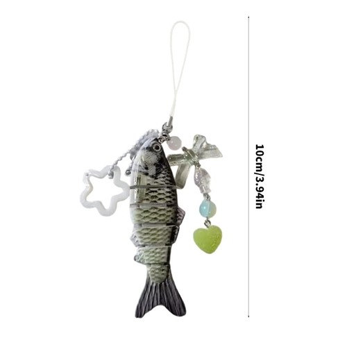 Charm Keychain Colorful Fish Designs Alloy Accessory for Anniversary - Zdjęcie 8 z 11