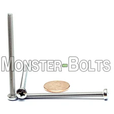 M4 x 65mm  Stainless Steel Phillips Pan Head Machine Screws, Cross Recessed A2