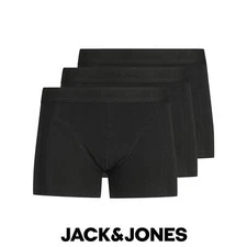 Jack & Jones Mens Boxer 3 Pack Trunks Multipack Underwear for Men UK, Pack of 3