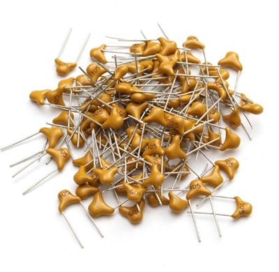 50pcs Capacitor 1uF 105 50V  Monolithic Ceramic Chip Pitch 5.08MM