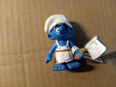 Smurfs rubber figure - by Schleich (quite good) cook with cleaver