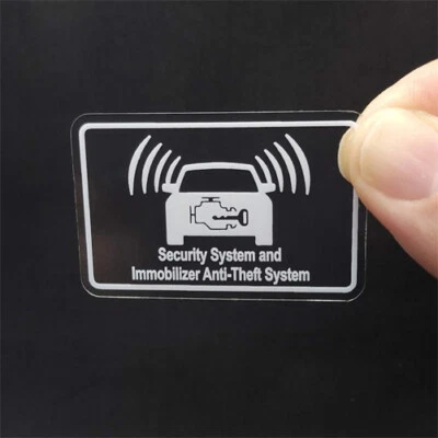 4 Car Alarm DECALS - Inside or Outside Glass - Security System Window STICKERS - Bild 1 von 4