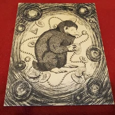 The Wizarding Trunk Harry Potter  Niffler Wooden Print  Fantastic Beasts   8x10