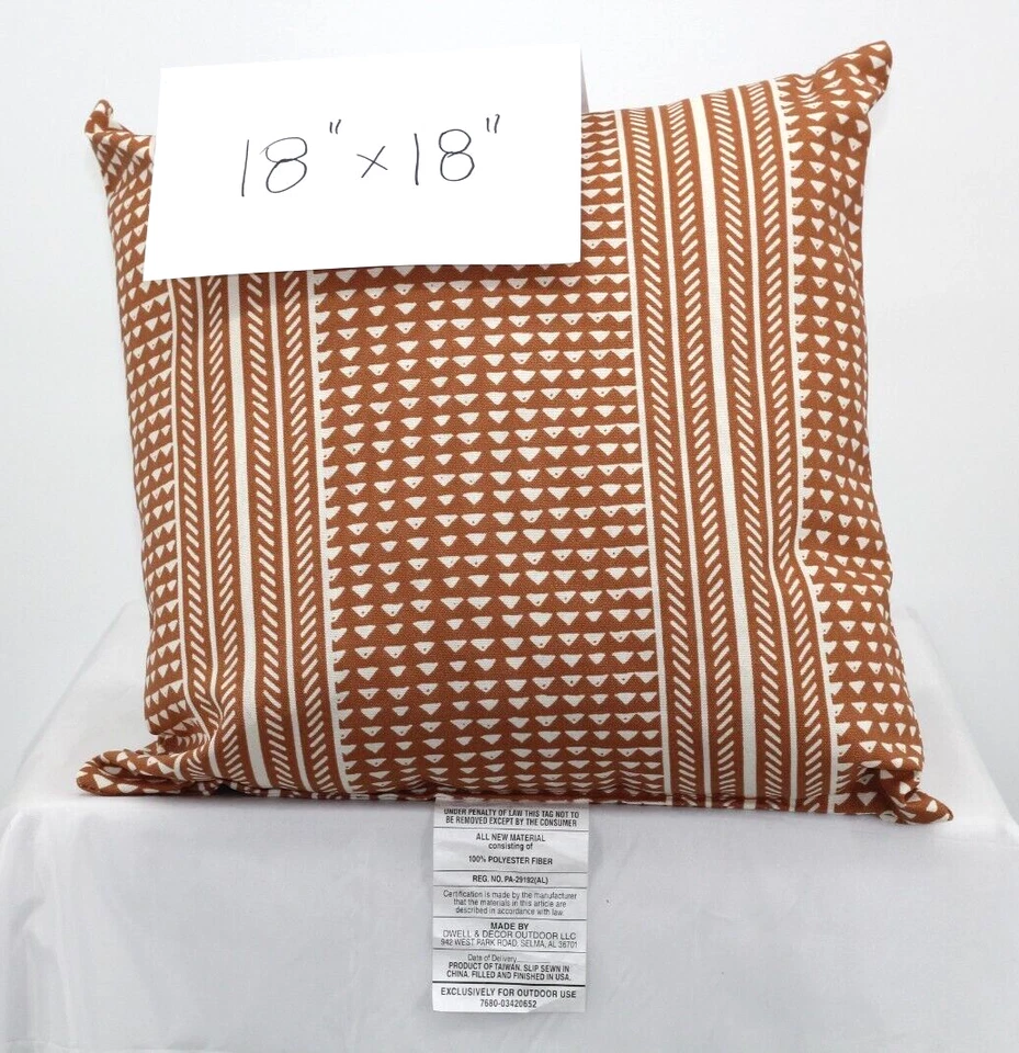 Threshold Ayleen Stripe Orange Throw Pillow - Image 2 of 3