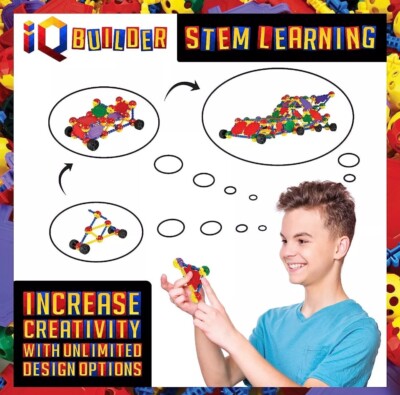 120 PCs IQ BUILDER | STEM Learning Toys | Creative Construction Engineering Fun
