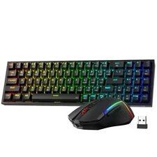 Redragon S136 Gaming Keyboard & Mouse Combo, 75% K628 Tri-Mode Wireless RGB M...