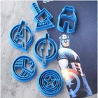 Set of 6 Marvel Superhero Cookie Cutters