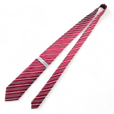 Geoffrey Beene  Necktie Multi Color Diagonal Stripe Silk 59" L - 3.15" W NEW