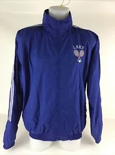 Vintage 1990s Tonix Nologo Track Jacket Tennis Lake Blue Highschool Coat Men L