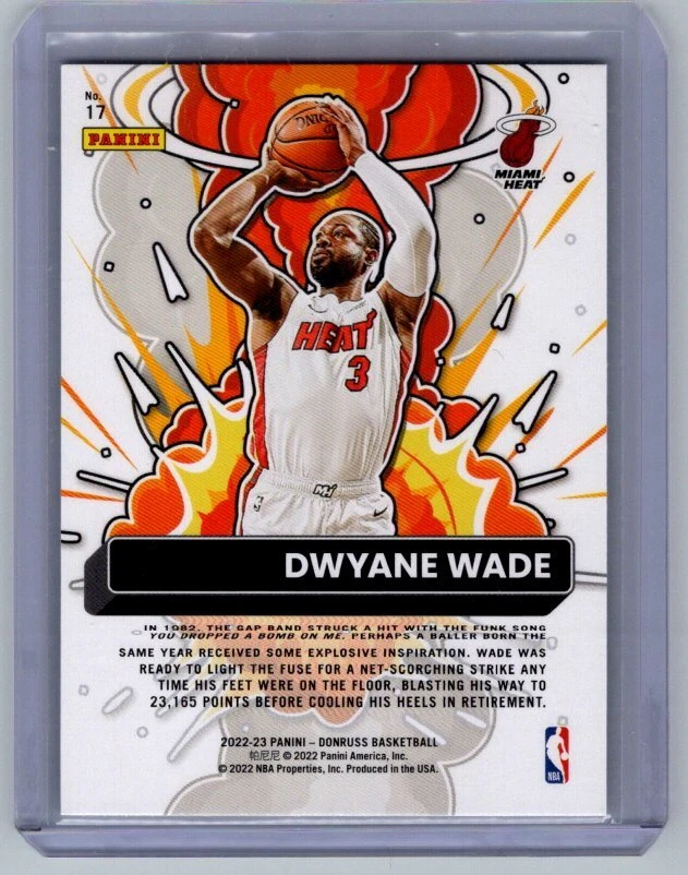 2022 Donruss Dwyane Wade #17 Bomb Squad Miami Heat | eBay