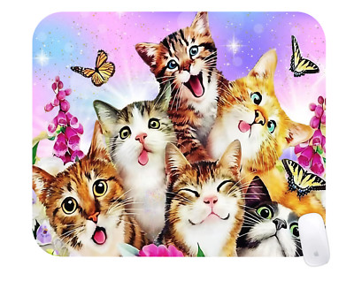 Custom Mouse Pad Personalized Photo Office Desk Mat Silly Cats