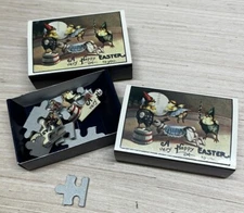 Vintage Merrimack Publishing Corp 12 Piece Jig-Saw Puzzle Mini Tiny Happy Easter