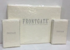 Frontgate Resort Matelasse QUEEN Coverlet & Euro Shams Egyptian Cotton Ivory