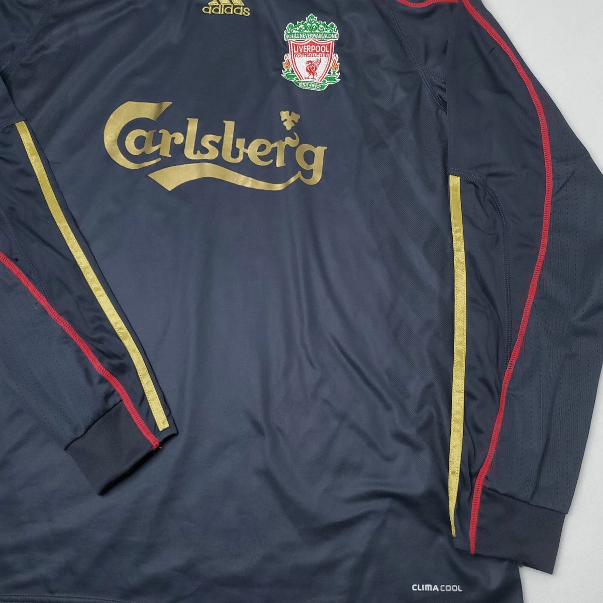 2010 Liverpool FC Adidas Mens 4XL** Carlsberg Soccer Jersey Gray