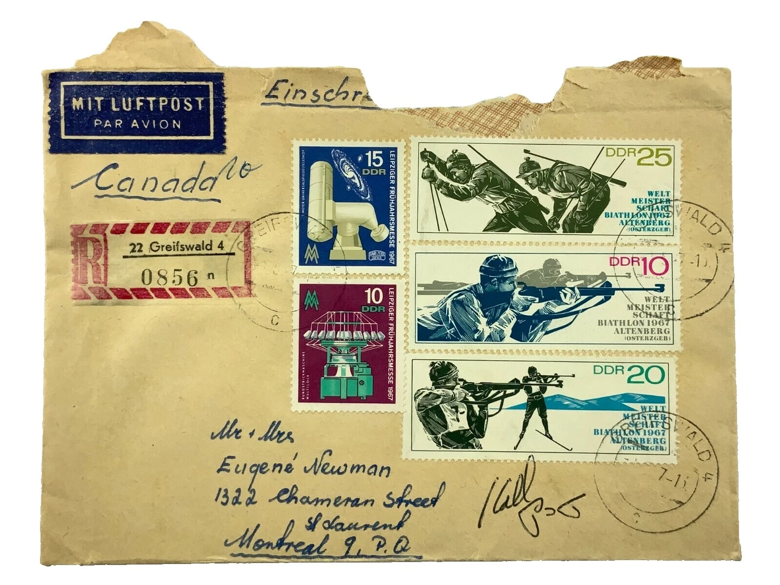 Olympics Postal History Stamps