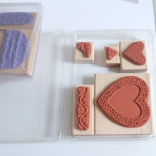 13 Stampin Up Card Making Stamps Valentine's Day Angel Worship Hearts Flower - Picture 6 of 7