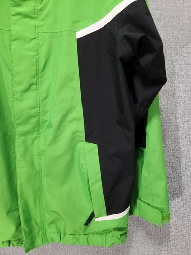 The North Face Youth Boy’s Large Green Black Hooded HyVent Jacket B3 - Picture 3 of 12
