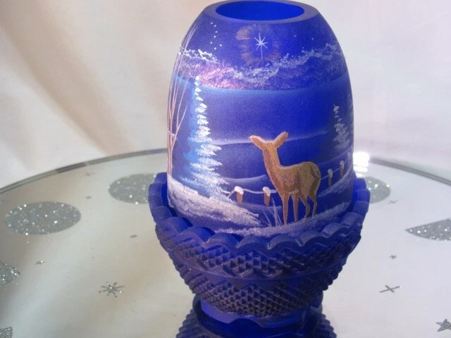 FENTON GLASS 1994 COBALT SATIN