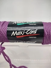NEW Maxi-Cord Twisted Purple 100 Yds 6 mm Macrame Plant Hangers Retro Vtg *SEE