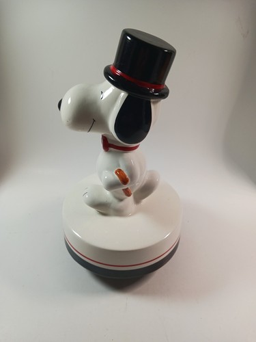 Vintage Snoopy Aufziehspieluhr 1958 AVIVA Porzellan Erdnüsse getestet - Bild 3 von 7