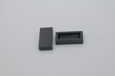 Lego 10x Platte Fliese 1x2 plate tile 3069b dunkelgrau dark bluish gray