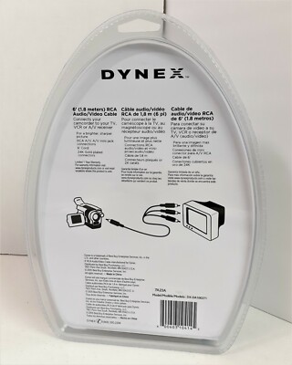 DYNEX  ビデオコード NEW Dynex 6 foot RCA Audio Video Cable DX-DA100271 SEALED 720 | eBay