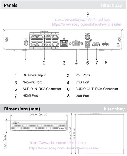 Dahua NVR4108HS-8P-4KS3 8CH 8PoE 1SATA 4K 1U AI NVR 12MP Network Video Recorder - Picture 5 of 5