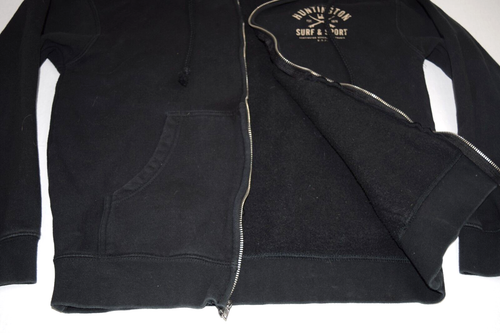 Vintage Sweatshirt Size S/M 80s 90s Huntington Beach Surf & Sport Black Hoodie - Picture 4 of 12
