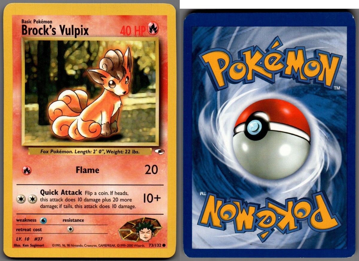 2000 Pokemon, Gym Heroes, #73/132 Brock's Vulpix, Common LP | eBay