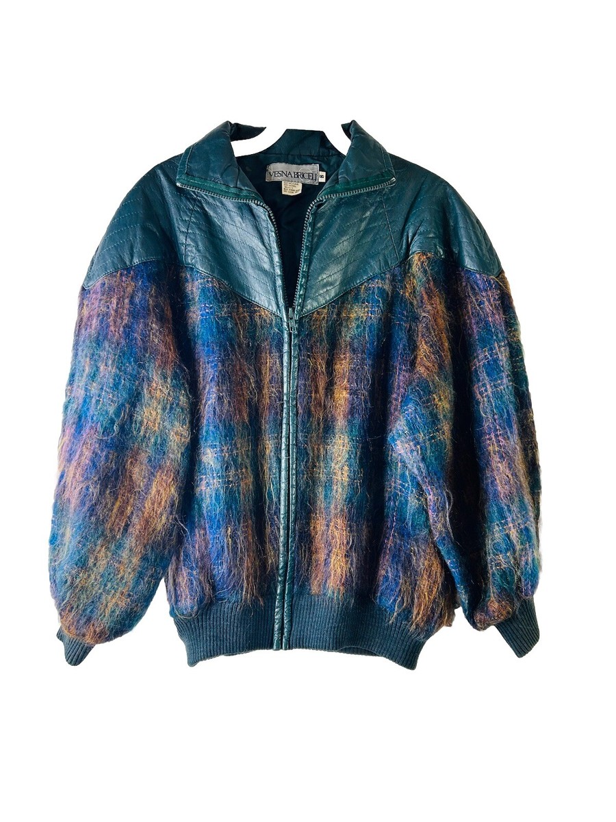 ジャケット・アウター 80s Plaid Mohair Coat 80s Oscar de la Renta Mohair Coat | M - Lucky Vintage