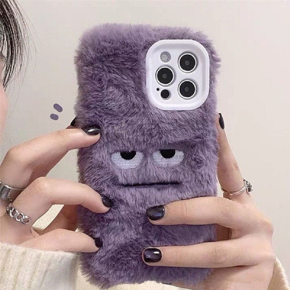 Cute Monster Plush Fluffy Phone Case Cover For iPhone 7-11 12 13 14 15 Pro Max X Cute Monster Plush Fluffy Phone Case Cover For iPhone 7-11 12 13 14 15 Pro Max X
