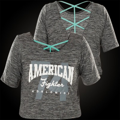 AMERICAN FIGHTER Affliction Damen T-Shirt Altitude Grau