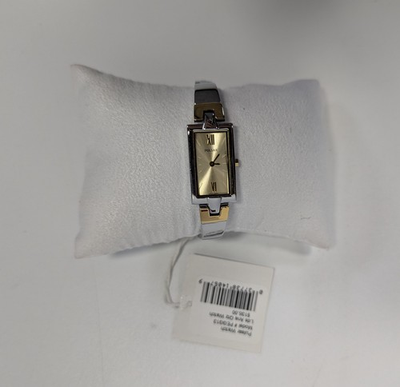 #ad Pulsar PEGG13 Women#x27;s Quartz Two Tone Wristwatch Golden Dial Analog NEEDS BATT $24.99