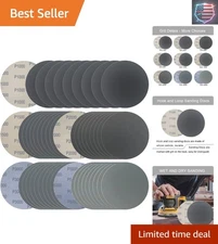 Assorted 50 Pcs 6 Inch Sanding Discs for Random Orbital Sander - Grits 1000-5000