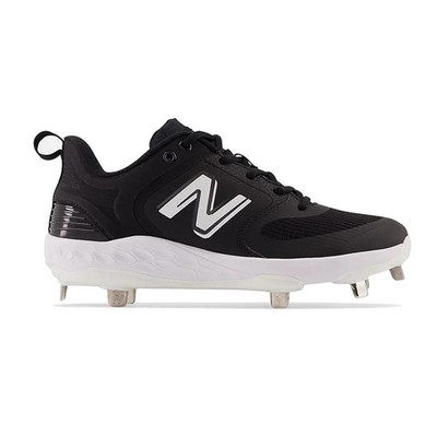 New Balance SMVELOK3 Fresh Foam X Velo v3 Metal Softball Cleats Black White 7 N