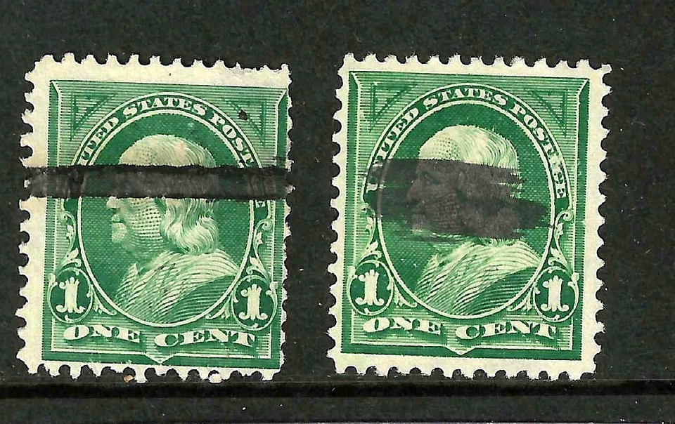 Collection Silent Precancels Franklin 1 Cent Sc #279 Bureaus 1894-1895 US 26B26 - Image 3 of 3