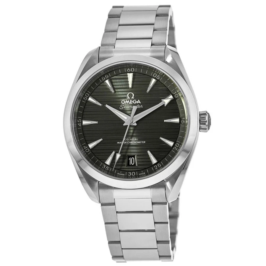 Новые мужские часы Omega Seamaster Aqua Terra зеленый циферблат 220.10.41.21.10.001