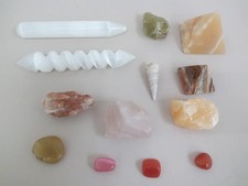 Bundle of Assorted Healing Crystals Selenite Rose Quartz Stones