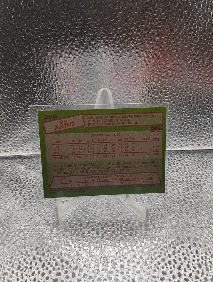 1985 Topps Tiffany #390 Sid Adkins USA Olympic NM-MT - Image 4 of 4