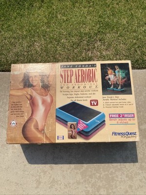 Vintage JANE FONDA 3 Tier Step Aerobic & Abdominal Workout In Box - No VHS Tape