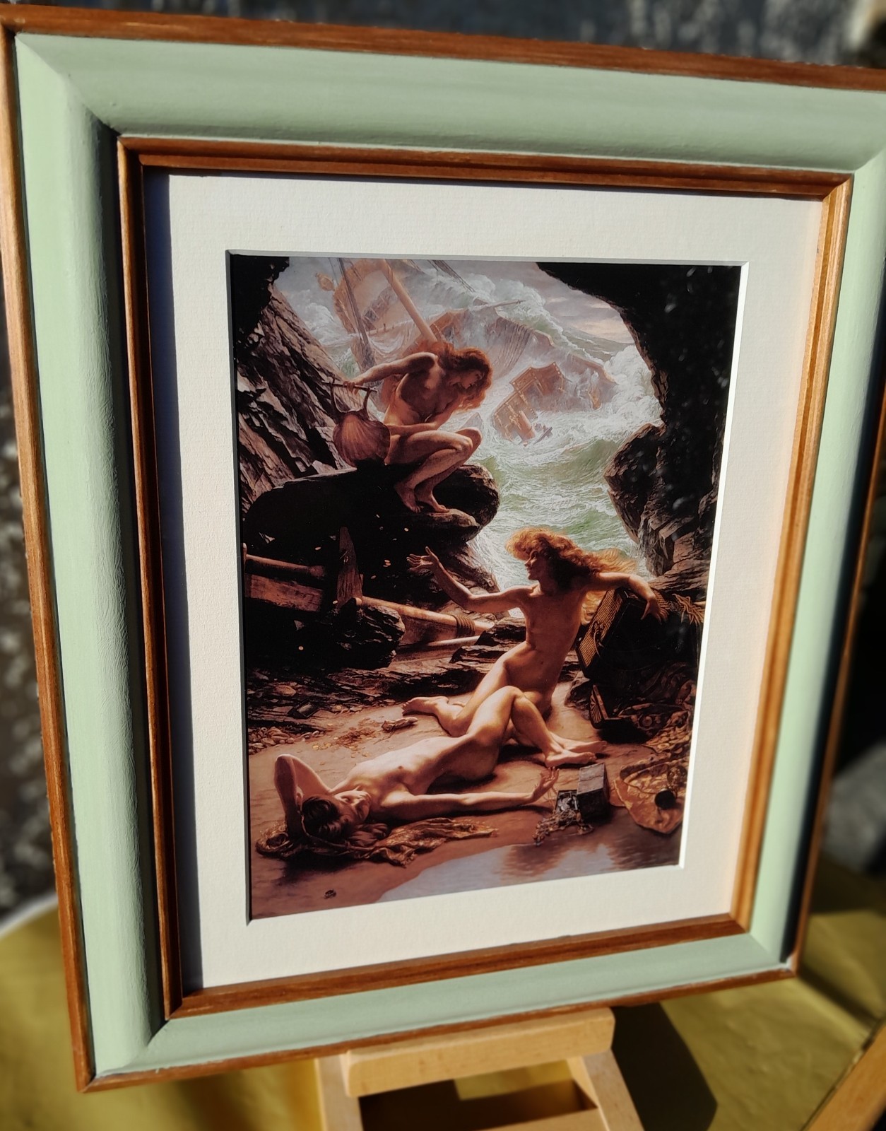 The Cave of the Storm Nymphs Copy Print by Sir Edward Poynter in Upcycled Frame