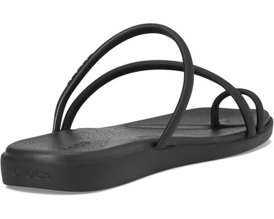 Crocs Miami 209862-001 Sandals Women's US 7 Black Slip On Toe Loop