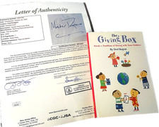 The Giving Box SIGNED by Mr Rogers on Rare Philanthropy Day Bookplate w/ JSA LOA