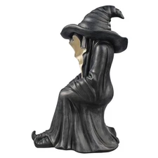 15 3/4" LED Light Resin Sitting Witch Halloween Battery Haunted House Decor