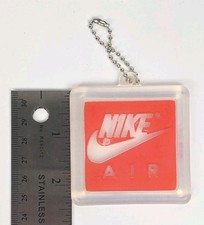 Nike Air Hang Tag Retro 90s Orange/Red Key Chain Ring Jordan Vintage 2.5" x 2.5"