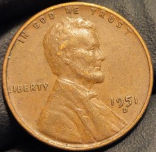 1951 D Lincoln Wheat Penny Cent Good Condition