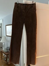 Moda International Brown Suede Women’s Pants. Christie Fit. Size 2. Bootcut Leg