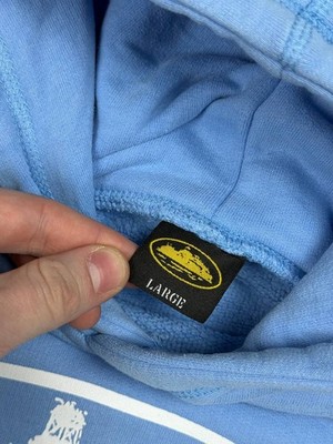 Corteiz Alcatraz Hoodie Big Logo Men Size L Baby Blu | eBay