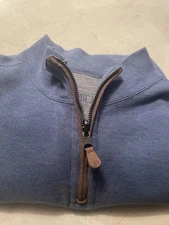 Daniel Cremieux Men’s 1/4 Zip Pullover Sweater Big & Tall Size 2XB Sky Blue