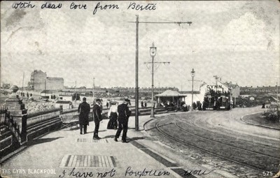 Ak Blackpool Lancashire England, The Cynn,  Straße, Tram,... - 4669066